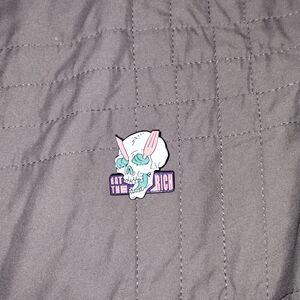 Kids Gray Jacket with Skull Patch
